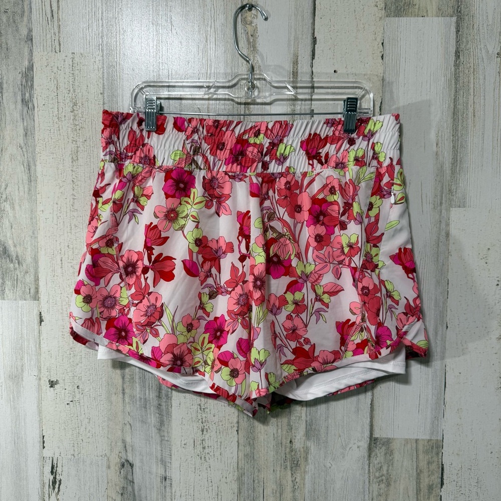 Avia Floral Pink Women's Athletic Shorts